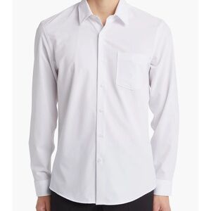 NWOT Claybrooke Men’s White Dress Shirt Wrinkle Free Oxford Size 16 1/2 32-33